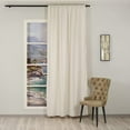 thumbnail image 2 of 3S Brother's Home Decorative Ecru Curtains Extra Long Luxury Colors Linen Look Custom Made 5-25 Feet Made in Turkey Hang Back Tab ( 1 Panel ) Home Décor -(52"Wx252"L), 2 of 6