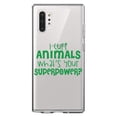 thumbnail image 1 of DistinctInk Clear Shockproof Hybrid Case for Galaxy Note 10 PLUS (6.8" Screen) - TPU Bumper Acrylic Back Tempered Glass Screen Protector - I Cure Animals What's Your Superpower, 1 of 1