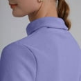 thumbnail image 6 of Wyobmus Womens Oversized Shirt Solid Fleece Long Sleeve Pullover Winter Warm Base Layer Blouse Tops A-Purple, 6 of 8