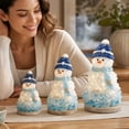 thumbnail image 4 of 3D Sea Glass Art Kit with LED, Coastal Snowman Craft Set, Sea Glass‑Style Pieces & Wooden Base, Lighted Beach‑Themed Holiday Decor Handmade Craft Gift, 4 of 7