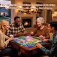 thumbnail image 6 of Mahjong Mat 31.5" x 31.5" American Flag Vibrant Sunset Sky Palm Trees Non-Slip Noise Reduction American Mahjong Tiles Table Cover for Dominoes Poker Card Board Games Gift, 6 of 8