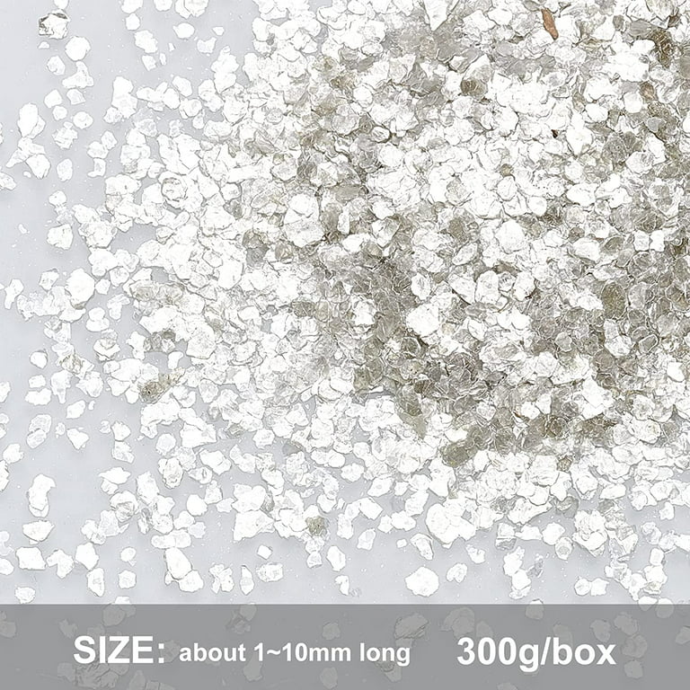 300g Mica Fragment Resin Fillers Accessories Rock Slice Mica Slices Shiny  Stone Crushed Magical Natural Mica Flakes Flitter for Resin Painting Arts