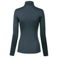 thumbnail image 4 of MixMatchy Women's Long Sleeve Turtleneck Lightweight Pullover Slim Fit Top, 4 of 4
