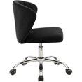 thumbnail image 5 of Meridian Furniture Finley Swivel Adjustable Black Velvet and Chrome Office Chair, 5 of 6