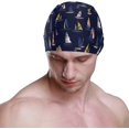 thumbnail image 2 of FYBTO Swimming Cap Sailboat Surf Summer Ocean Beach Unisex Adult FYBTO Polyester, 2 of 4