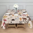 thumbnail image 3 of Colorful Mushroom Assortment Light Pink Pattern Square Tablecloth,Waterproof Square Table Cover,Wipeable Spillproof Washable Table Cover for Home Kitchen Party Decor 42"X42"(107x107cm), 3 of 6