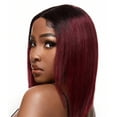 thumbnail image 5 of Short Bob Human Hair Wig for Women,Straight 4x4 Lace Front Wigs Human Hair Pre Plucked T Part Lace Wigs Remy Hair, 5 of 7