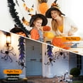 thumbnail image 6 of Costway 9ft Pre-lit Christmas Halloween Garland Black w/ 50 Purple LED Lights, 6 of 12