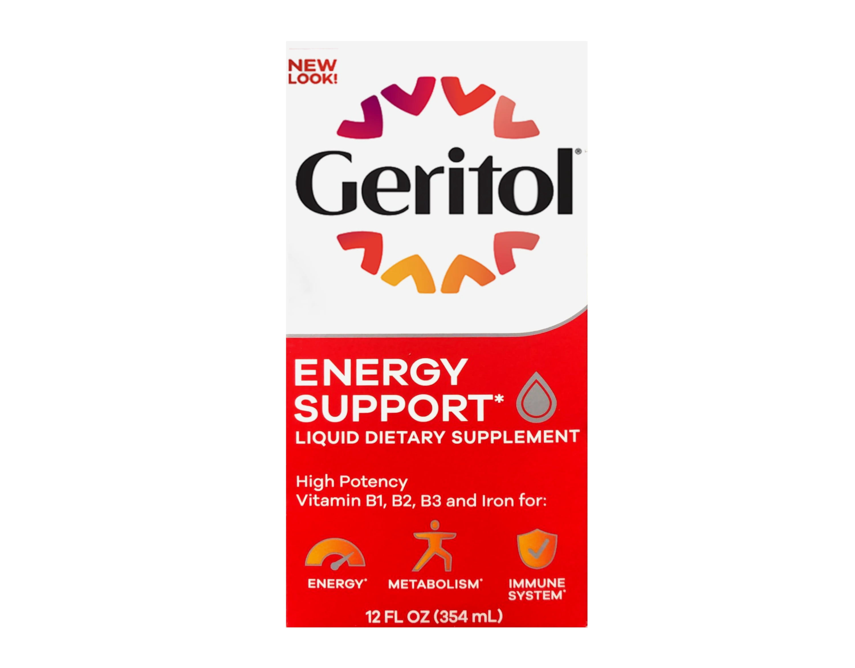 Geritol With Ferrex Tonic, High Potency Vitamin And Iron Supplement - 12 oz, 6 Pack