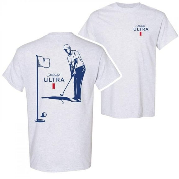 Ultra Golfing Front & Back Print T-Shirt, White - Small
