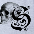 thumbnail image 2 of CafePress - Gothic Skull Initial S - Cute Infant Baby Football Bodysuit, 2 of 3
