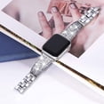 thumbnail image 3 of REQO Bands Compatible with iWatch 38mm 42mm 40mm 44mm 41mm 45mm 49mm, Bling Diamond Rhinestone Metal Replacement Strap for Apple Watch Series 9/8 / 7/6 / 5/4 / 3 / SE/Ultra Women Men, 3 of 7