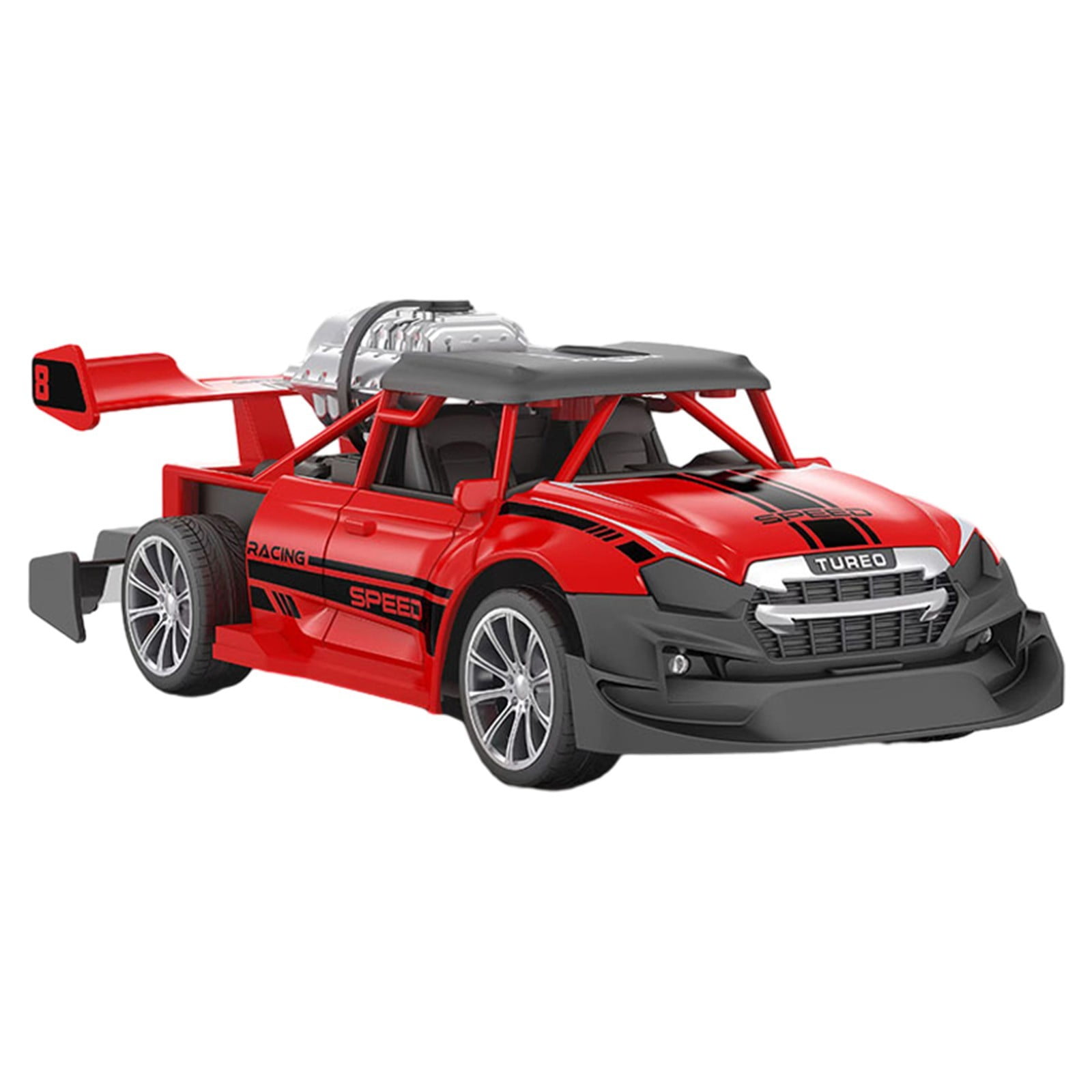 SPOORYYO High-speed Remote Control Car with Water Spray and Drift Features, 2.4Ghz Control, Powerful Motor, Stunt Tires, 360° Rotation, Cool Lights