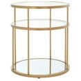 thumbnail image 4 of SAFAVIEH Layta 3 Shelf Modern Gold/Glass Round End Table (20 in. W x 20 in. D x 22.6 in. H), 4 of 9