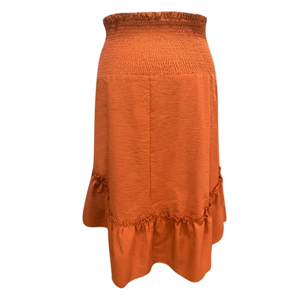 Knee length cheap ruffle skirts
