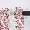 thumbnail image 5 of Red Gray Botanical Valance Curtains for Kitchen/Living Room/Bathroom/Bedroom Window,Rod Pocket Small Topper Half Short Window Curtains Voile Sheer Scarf,Pastoral Spring Summer Leaf Aesthetics 60"x18", 5 of 8