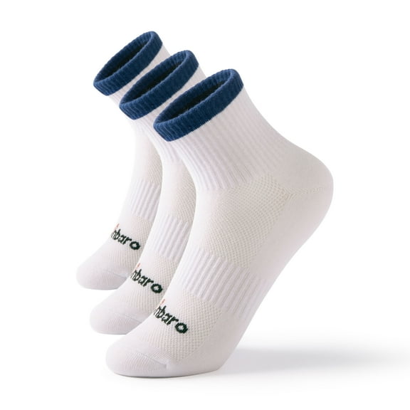 Quivnbaro Black White Socks Lightweight Comfortable Breathable for Men Women Casual Everyday Wear