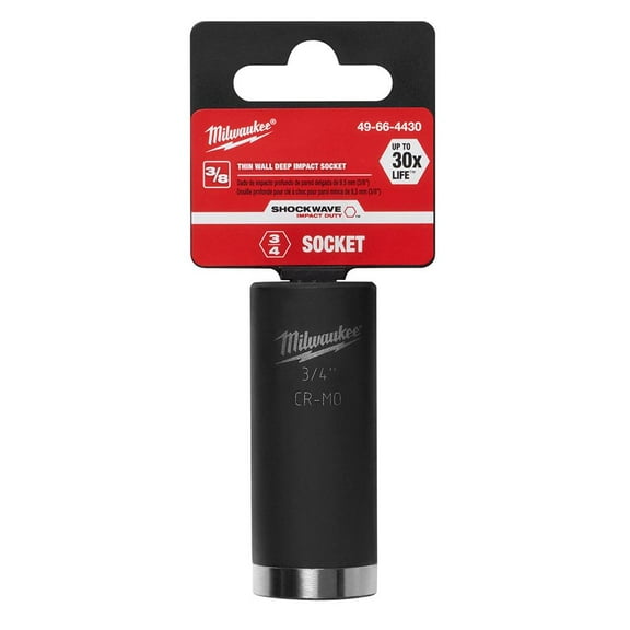 Milwaukee-49-66-4430 3/4 In. SHOCKWAVE Impact Duty Deep Well Socket, 3/8 In. Drive