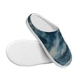 thumbnail image 3 of Wukai Mysterious Moonlit Mountains Print Women's Indoor Bedroom Slipper Slip On Shoes, Unisex House Shoes with Anti-Skid Sole for Men, Gift for Women Men-13, 3 of 7