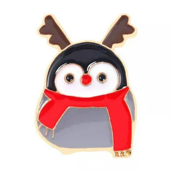 GKNET Fashion Crystal Christmas Enamel Brooch Pin Women Delicate Jewelry Xmas Gift Santa Claus-1