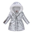 thumbnail image 5 of Mercatoo Girls Long Parka Winter Coat Heavyweight Hooded Puffer Jacket with Faux Fu𝐫 Collar Fleece Lined Down Coat for Kids, 5 of 7