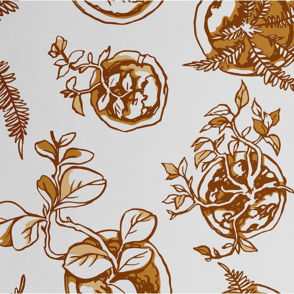 S4Sassy Self-Stick Decorative Wallpaper, Botanical Wall Paper, Vinyl Waterproof Contact Paper, Brown, 25"X 120" Removable Renter Friendly Walls Covering For Bedroom, Dining Room