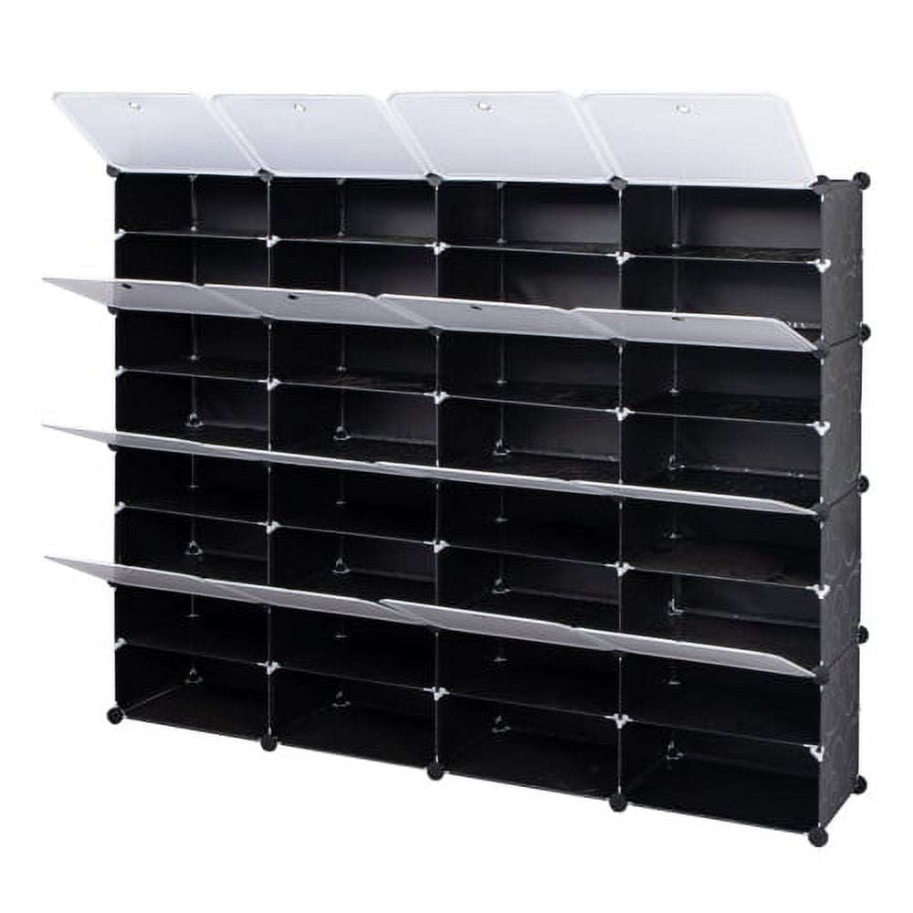 Ktaxon 32-Cube DIY Shoe Storage, Modular Plastic Cabinet, 8-Tier