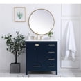 thumbnail image 6 of 32 inch Single Bathroom Vanity in Blue with Backsplash, 6 of 8