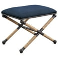 thumbnail image 5 of Uttermost Firth Small Fabric and Iron Metal Bench in Rich Textured Navy Blue, 5 of 7