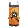 thumbnail image 4 of Tnhcen Women’s Pajamas 2-Piece Halloween Print Sexy Lace Splicing Sling Shorts Trendy Home Clothes S-2XL, 4 of 5