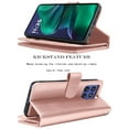 thumbnail image 6 of For Motorola Moto G Stylus 5G 2025 Wallet Case with Card Holder for Women Men, Leather Wallet for Moto G Stylus 5G 2025 Case, Tekcoo Detachable Magnetic Kickstand Cover with Wrist Strap, Rose Gold, 6 of 8