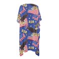 thumbnail image 2 of HELLHERO High Quality Fabrics Bathing Suit Cover Up for Resort Loose Free Size Long Kimono Swimsuit Cover Up National Seal, 2 of 5