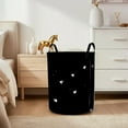 thumbnail image 5 of Scattered White Hearts on Black Storage Basket  Durable Woven Organizer for Bedroom Decor Home Gift  Shelf Storage, 5 of 9