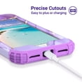 thumbnail image 5 of iPhone SE 2022 2020 Case With Screen Protector, iPhone 7 Case, iPhone 8 Case, ULAK Heavy Duty 3 Layer Shockproof Protective Phone Case for iPhone 7/8/SE 3rd 2nd Generation, Purple Marble, 5 of 8