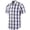 Khaki&Black&White, variant on Mens Button Down Short Sleeve Shirts Plaid Casual Soft Dress Regular Fit Shirt With Pocket Red and Blue L