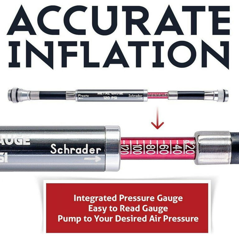 Pro bike tool bike pump with gauge sale