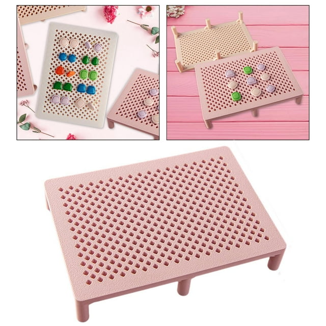 Elodie Support de Boucles d'Oreilles en Argile pour Fabrication de Bijoux Revêtement en Résine Rose