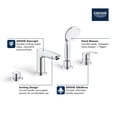 thumbnail image 6 of Grohe 25245003 Eurosmart 1.75 GPM Deck Mounted Tub Filler - Chrome, 6 of 7