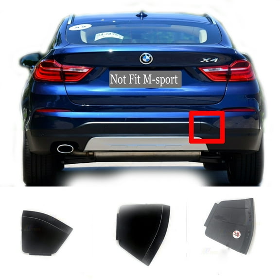 Trimla Rear Tow Cover for 14-17 BMW X4 F26 20dX 20iX 28iX 30dX 35dX 35iX xDrive sDrive 2014 2015 2016 2017 SAV bumper Towing Hook Eye Cap 51127338754