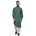 thumbnail image 2 of Atasi Style Asymétrique Kurta pour Hommes Imprimée Longue Chemise Kurta Décontractée, 2 of 6