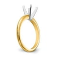 thumbnail image 6 of 14k Two-Tone 1/3 carat Heavy-Weight Half-Round 4-Prong Round Solitaire Ring Mounting, 6 of 9