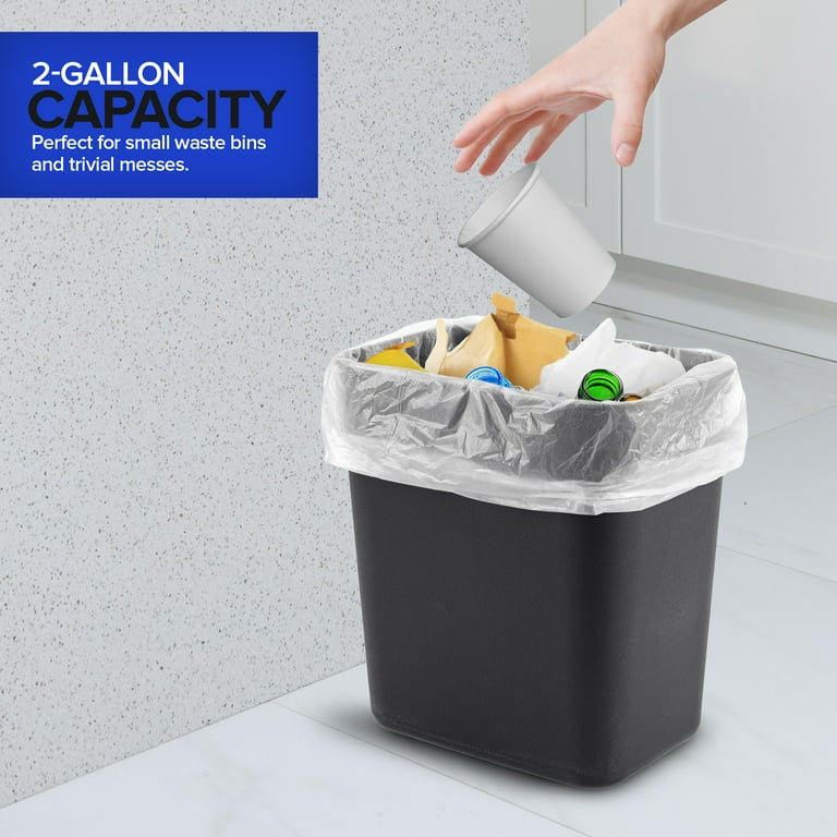 Sosohome 2 Gallon Small Trash Bags, Clear, 150 Counts/ 3 Rolls
