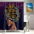 thumbnail image 2 of Black Queen Shower Curtain Set, Gold Ray Women Bahtroom Sets with Shower Curtain and Rugs, Toilet Lid Cover, Bath Mat, Waterproof Fabric Valentines Shower Curtains with Hooks, 2 of 7