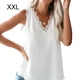 thumbnail image 2 of Qarigey Blusa de color sólido sin mangas con cuello en V y empalme de encaje para mujer Prendas para la parte del cuerpo Blanco XXL Qarigey AP001334-05, 2 of 6