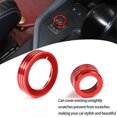 thumbnail image 3 of Para 2015-2021 Interruptor de faro/Cubierta de anillo de perilla de 4WD Accesorios de decoración de moldura Aleación de aluminio (rojo) Rojo, rojo, 3 of 5