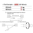thumbnail image 3 of 6PCS Tension Rods Spring Rod 28 to 48 inch Curtains Rod for Kitchen Window Bathroom(Black), 3 of 9
