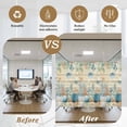 thumbnail image 5 of Vintage Beige Coastal Window Privacy Film,Summer Beach Starfish Shell Coral Nautical Static Cling UV Sun Blocking Window Tint Day and Night,Non-Adhesive One Way Privacy Cover 17.7''x78.7'', 5 of 7