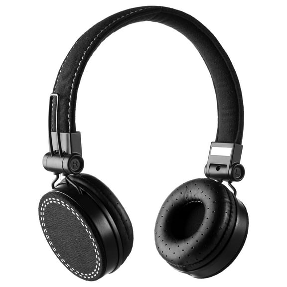 Frisby FHP-920 On-Ear Stereo Headphones with Microphone and Volume Control, Black