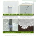 thumbnail image 4 of Homiyad 15x7x7 High Tunnel Greenhouse, with 6 Roll-up Windows & Roll Up Door, 140 GSM PE Cover, Steel Frame, for Planting, Garden, White | Aosom.com, 4 of 8
