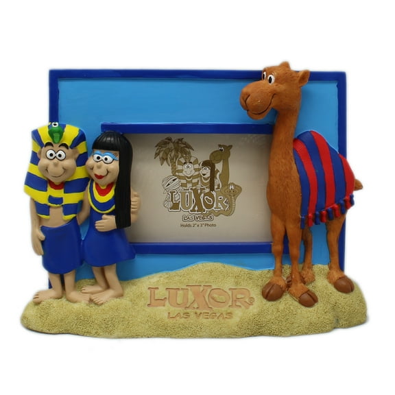Luxor Las Vegas Egyptians and Camel Small Blue Picture Frame (2x3in)